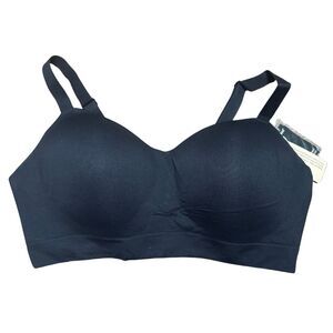 SHAPERMINT Essentials Supportive Comfort Wireless Shaper Bra Black NWT XXL 2XL